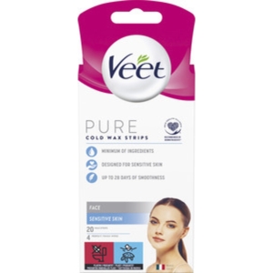 Veet Pure kylmävahaliuskat kasvot 20kpl