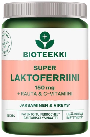 Bioteekki Super Laktoferriini + Rauta & C 40 kaps.