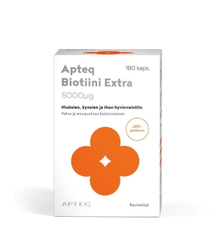 Apteq Biotiini Extra 5000 µg 180 kaps