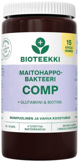 Bioteekki Maitohappobakteeri Comp Bonus 80+15 kaps. 