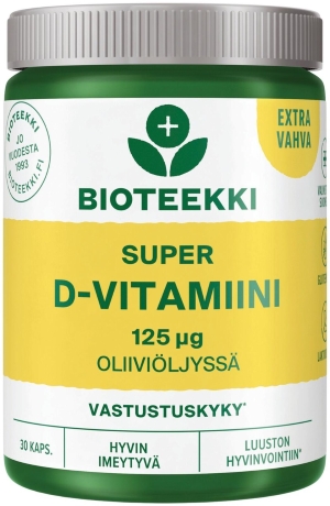 Bioteekki SUPER D-vitamiini 125 µg 30 kaps