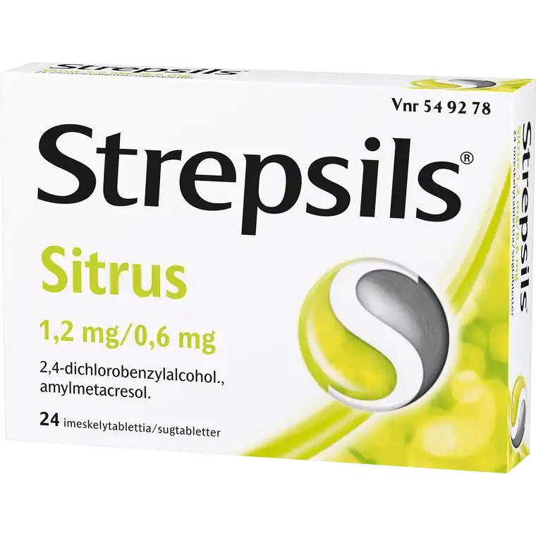 STREPSILS SITRUS 1,2/0,6 mg 24  imeskelytablettia