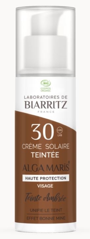 Alga Maris Sävyttävä aurinkovoide kasvoille SPF30 Amber, 50 ml