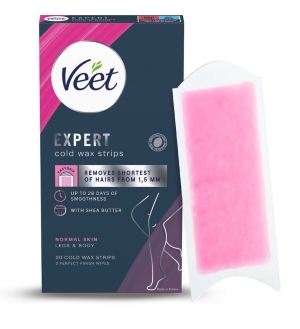 Veet Expert Kylmävahaliuskat Vartalo&jalat normaalille iholle 20 kpl