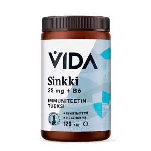 Vida Sinkki + B6 25mg 120 tabl